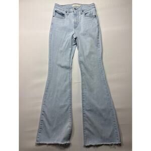 Levi's 726 Women's Flare Light Blue Stretch Denim Jeans - 26x32 (25x31) *READ*